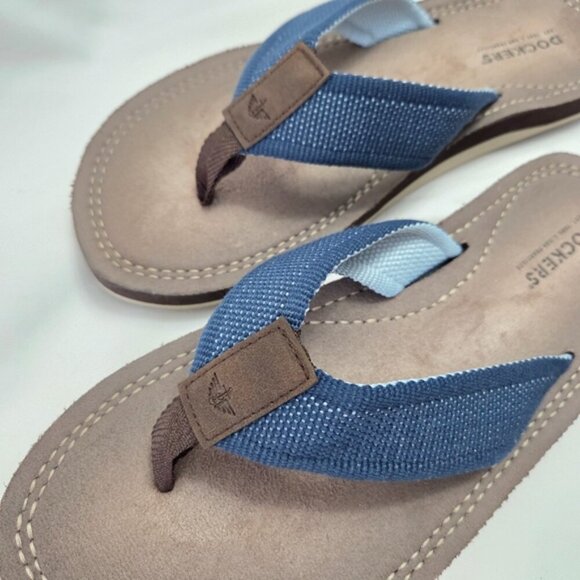 Dockers Men's Blue Casual Flip Flop Sandals Size 8 - Picture 2 of 5